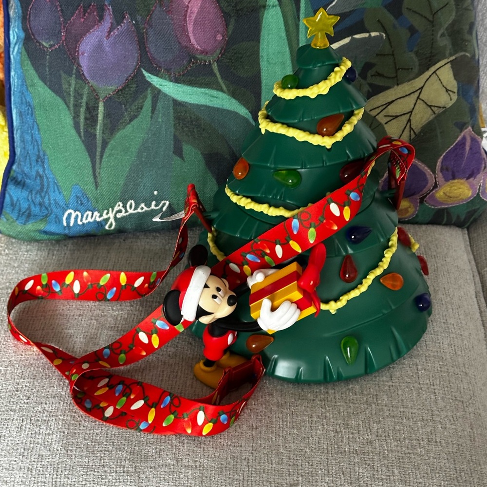 Disney Parks Light Up Mickey Mouse Christmas Tree Popcorn Bucket